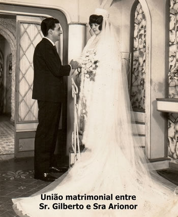 Casamento de Arionor e Gilberto, em 1966.