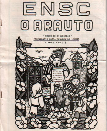 Primeira edição do jornal escolar “O Arauto”.
